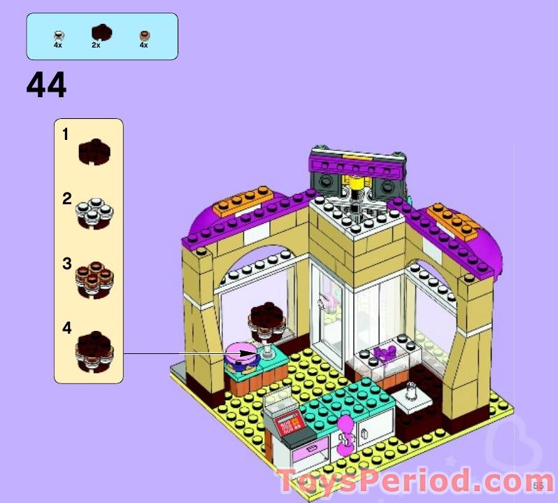 LEGO 41006 Downtown Bakery Instructions and Parts List