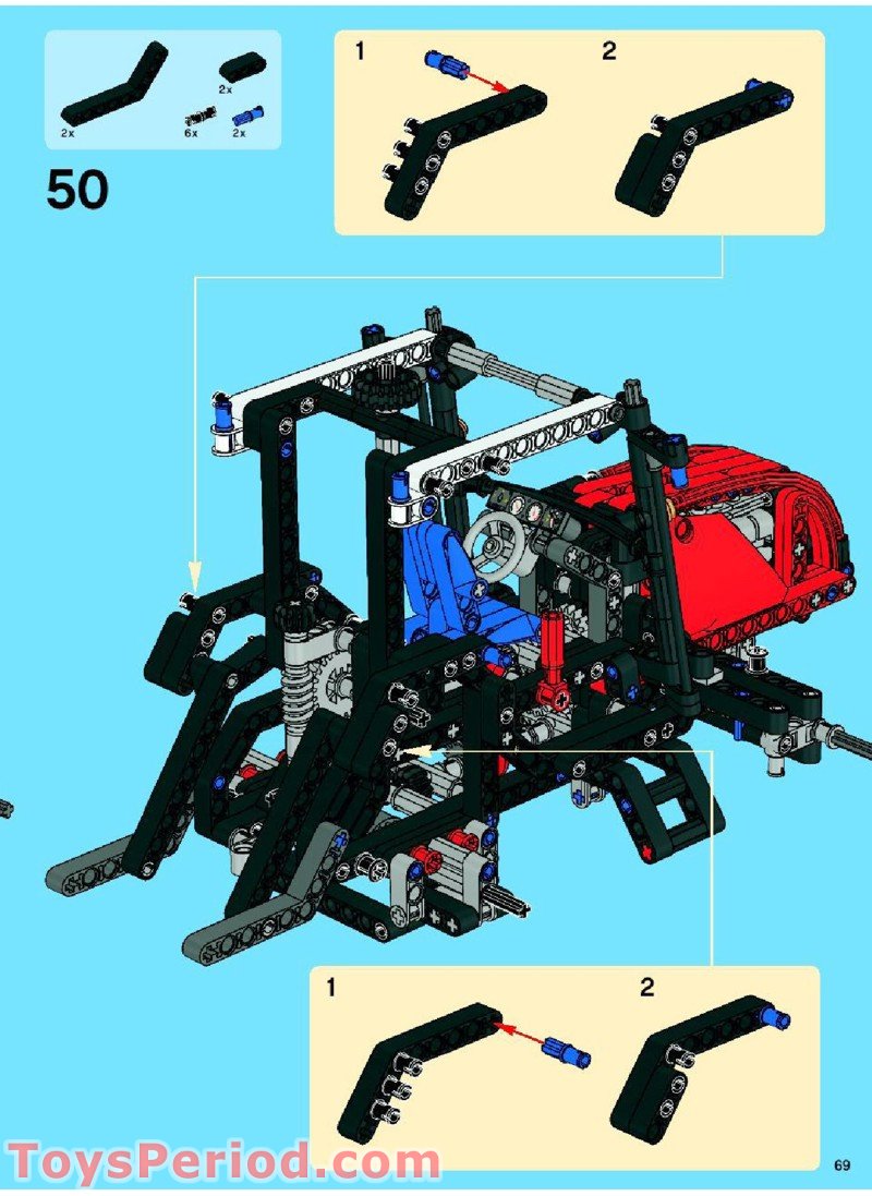 LEGO 8063 Tractor with Trailer Instructions and Parts List