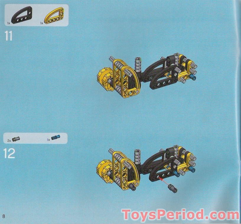 LEGO 8419 Excavator Instructions and Parts List