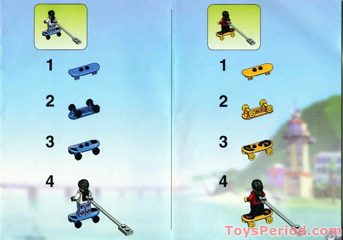 LEGO 6738 Skateboard Challenge Instructions and Parts List