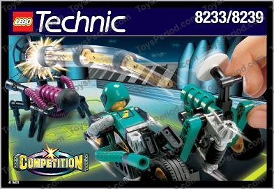 LEGO 8233 Blue Thunder vs. the Stinger Instructions and Parts List