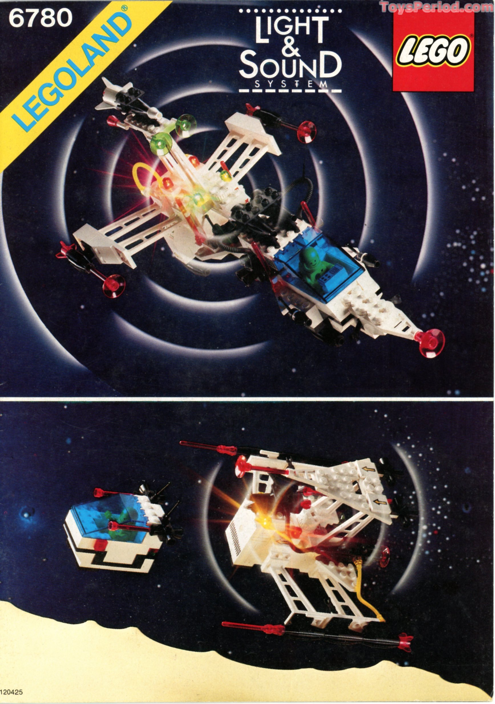LEGO 6780 Light and Sound XT Starship Instructions and Parts