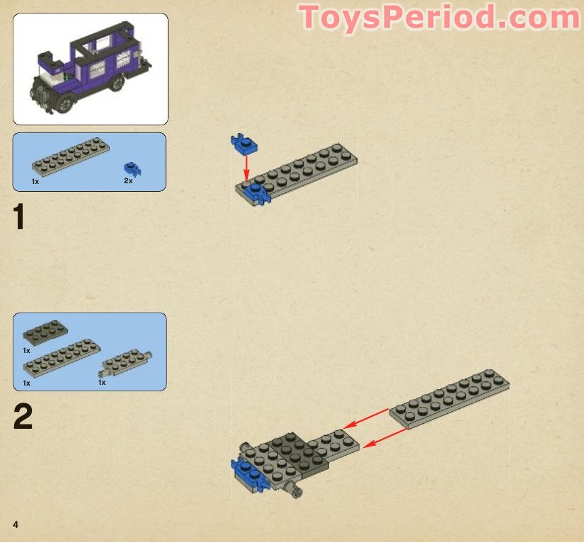 LEGO 4866 The Knight Bus Instructions and Parts List