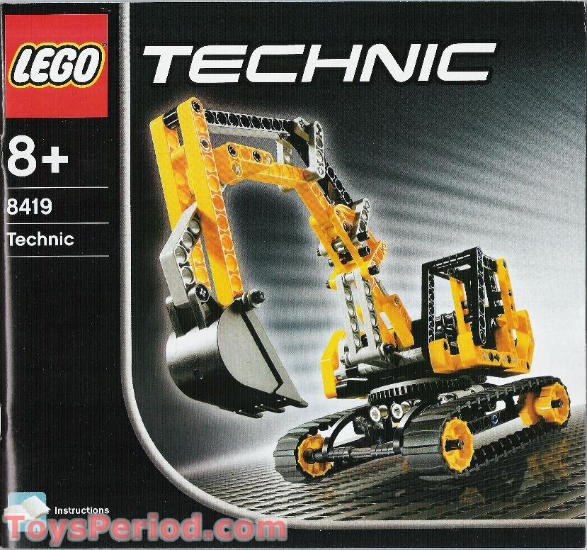 LAOページ LEGO 8419 Excavator Instructions and Parts List