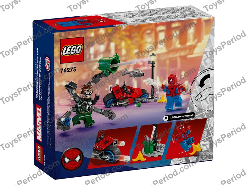 LEGO 76275 Motorcycle Chase: Spider-Man vs. Doc Ock Set Parts List