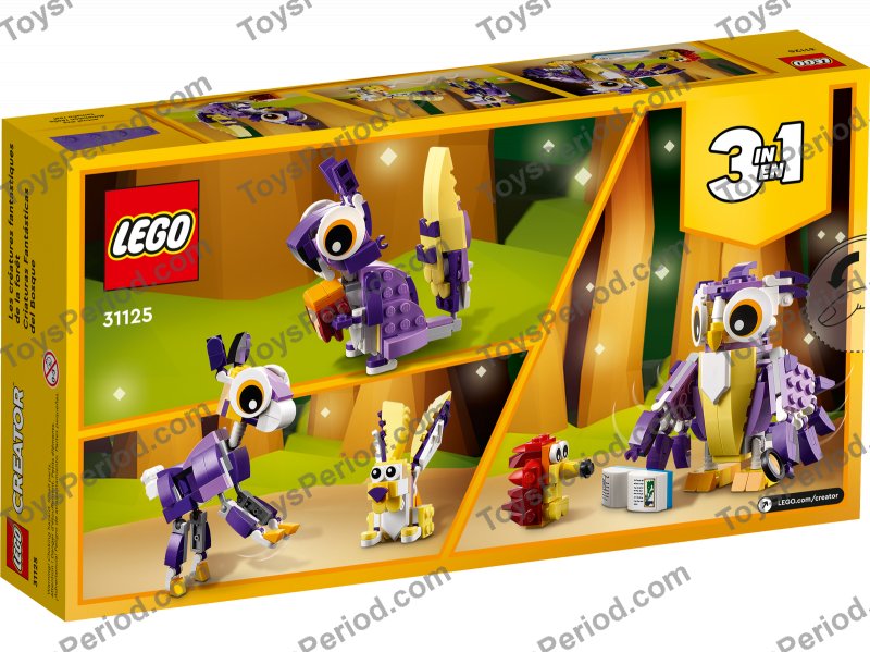 LEGO 31125 Fantasy Forest Creatures Set Parts List