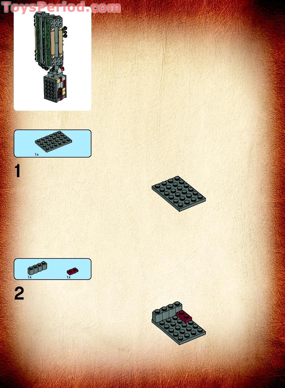 LEGO 7627 Temple of the Crystal Skull Instructions and Parts List