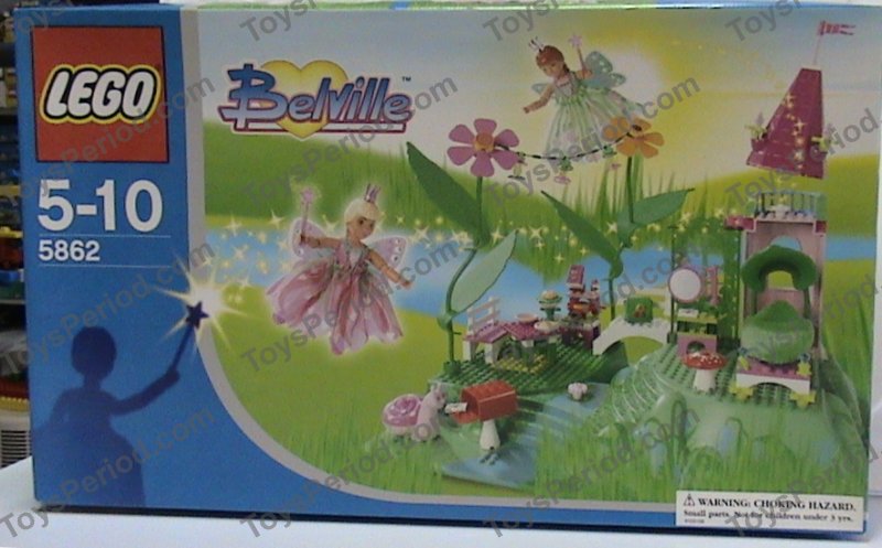 LEGO 5862-1 Flower Fairy Party, Blue Box Instructions and Parts List