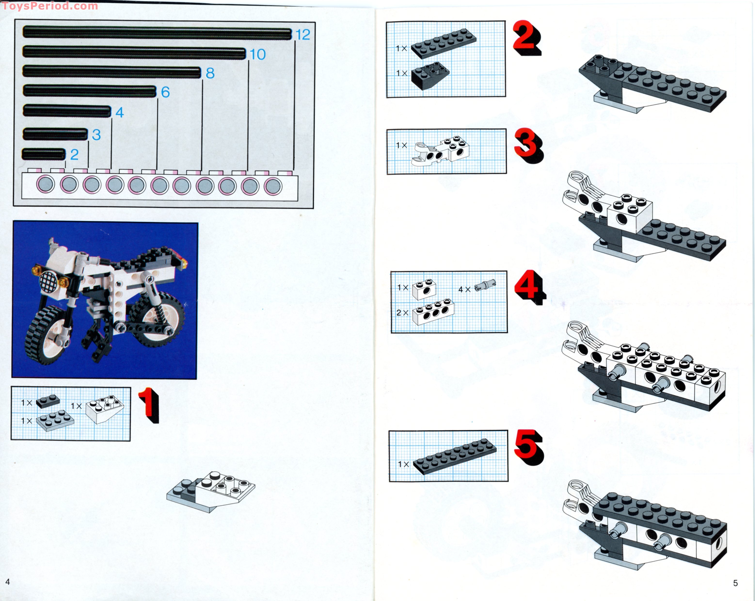 LEGO 8810 Alpha Racer Instructions and Parts List