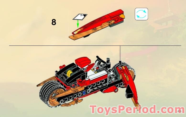 LEGO 9441 Kai's Blade Cycle Instructions and Parts List