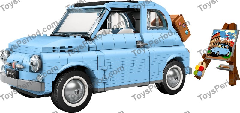 その他 a LEGO 77942 Fiat 500 Bright Light Blue Edition Set Parts List