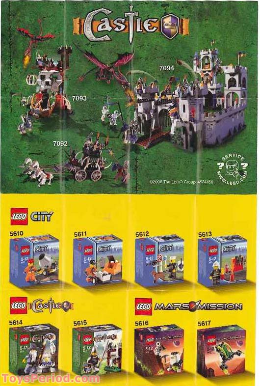 LEGO 5614 The Good Wizard Instructions and Parts List