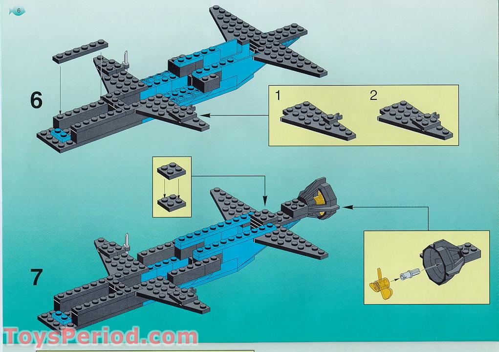 愛海ページ LEGO 1822 Sea Claw 7 - Neptune III Instructions and Parts List