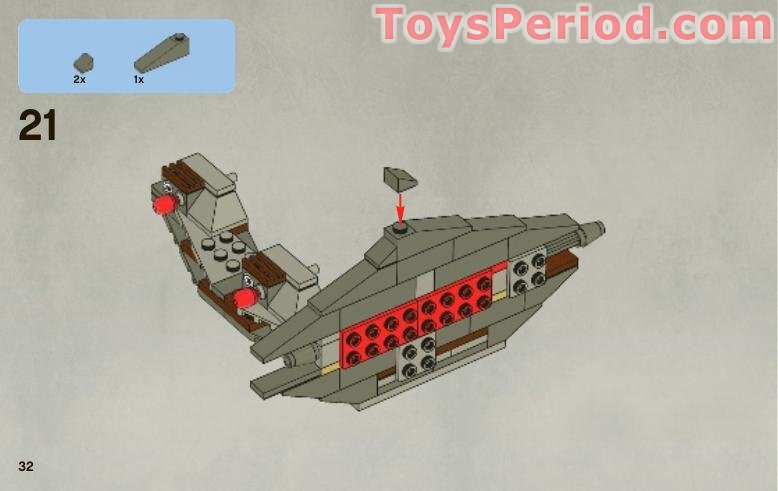 LEGO 7957 Sith Nightspeeder Instructions and Parts List