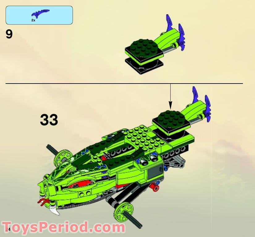 LEGO 9445 Fangpyre Truck Ambush Instructions and Parts List
