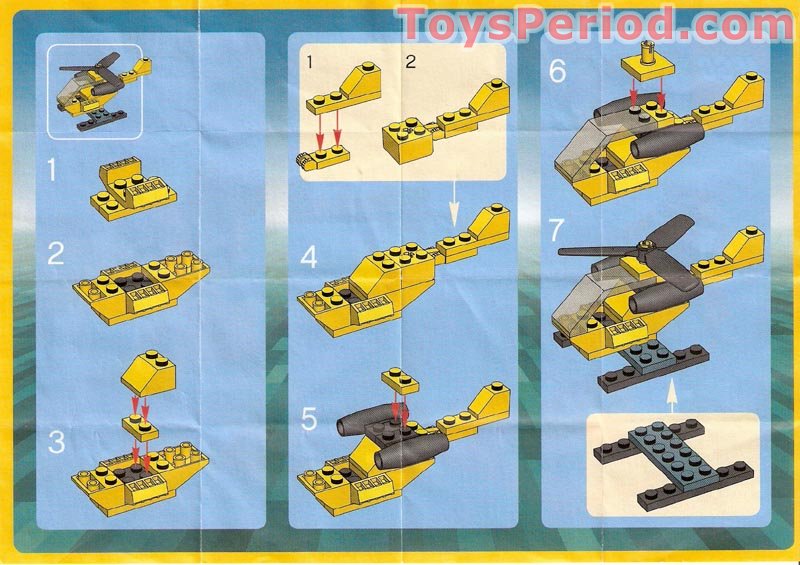 lego yellow helicopter instructions