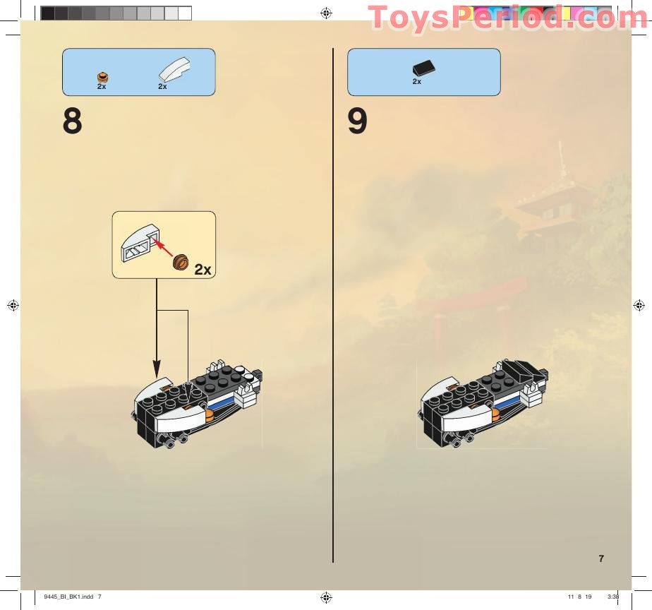 LEGO 9445 Fangpyre Truck Ambush Instructions and Parts List