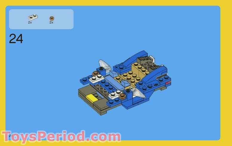 LEGO 6913 Blue Roadster Instructions and Parts List