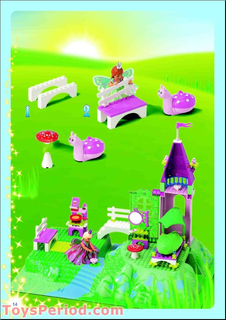 LEGO 5862-1 Flower Fairy Party, Blue Box Instructions and Parts List