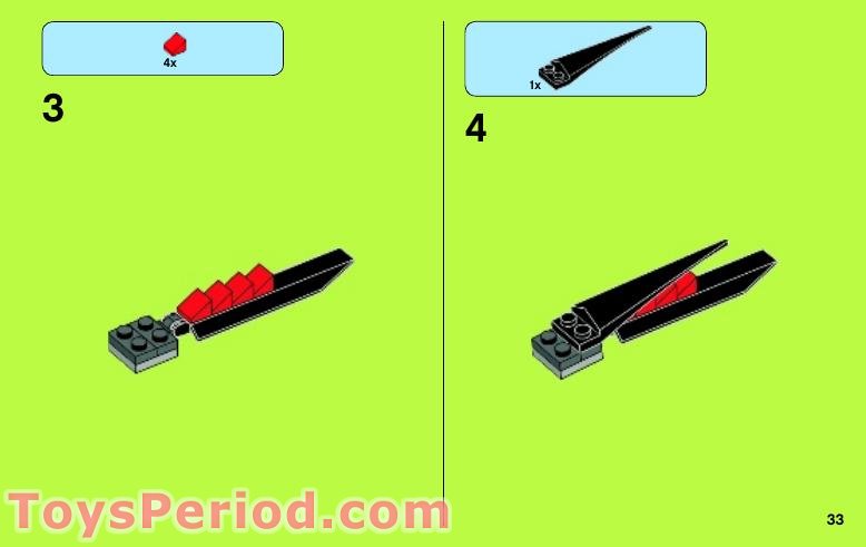 LEGO 79101 Shredder's Dragon Bike Instructions and Parts List
