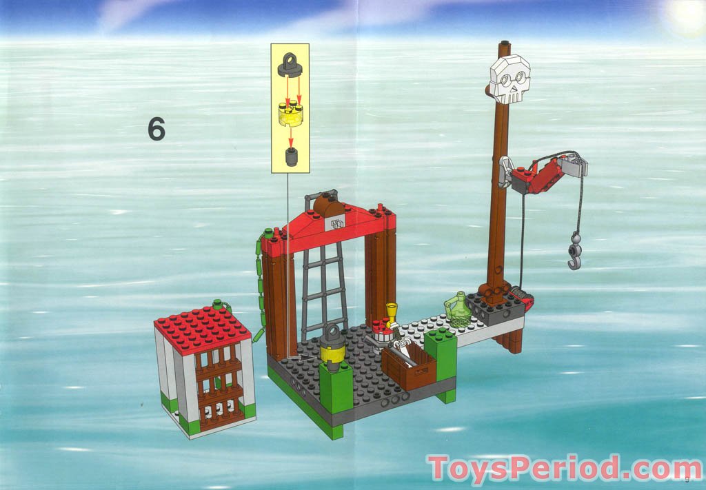 LEGO 7073 Pirate Dock Instructions and Parts List