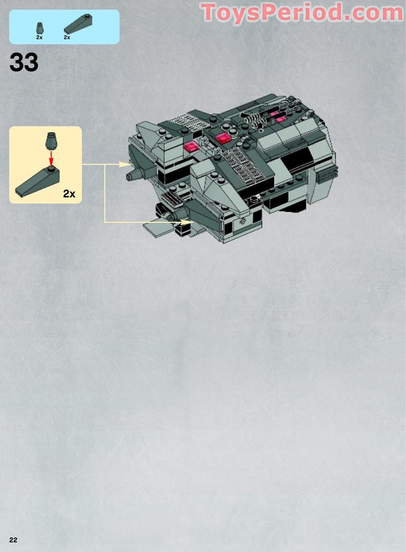 LEGO 9500 Sith Fury-class Interceptor Instructions and Parts List
