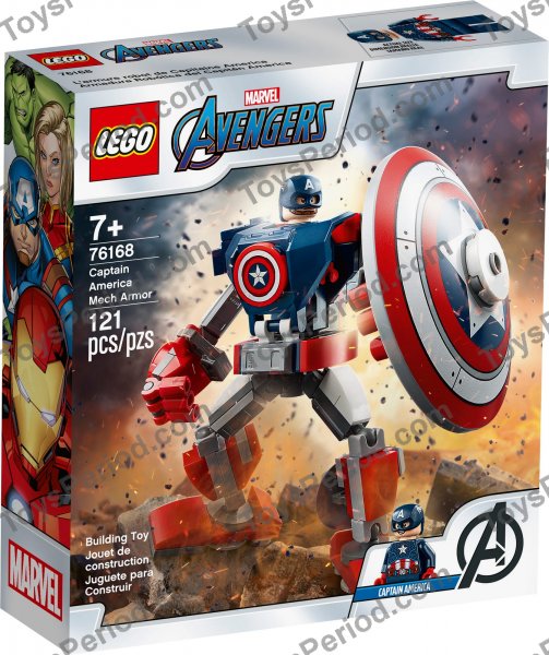 LEGO 76168 Captain America Mech Armor Set Parts List