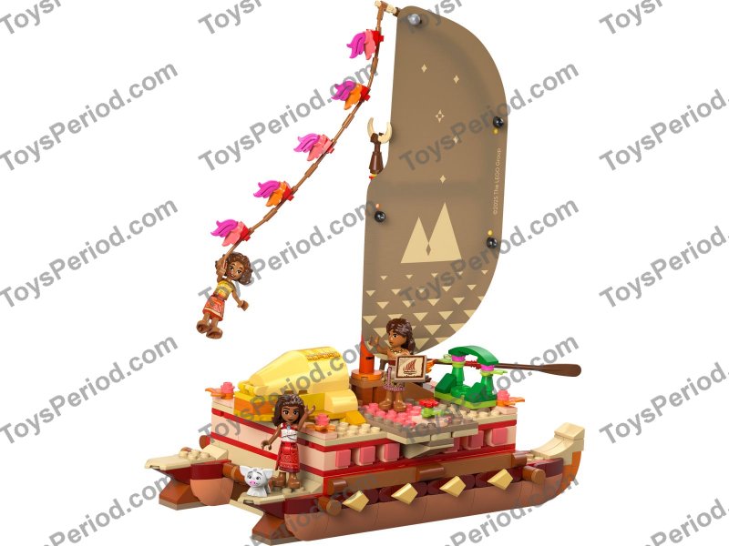 LEGO 43270 Moana's Adventure Canoe Set Parts List