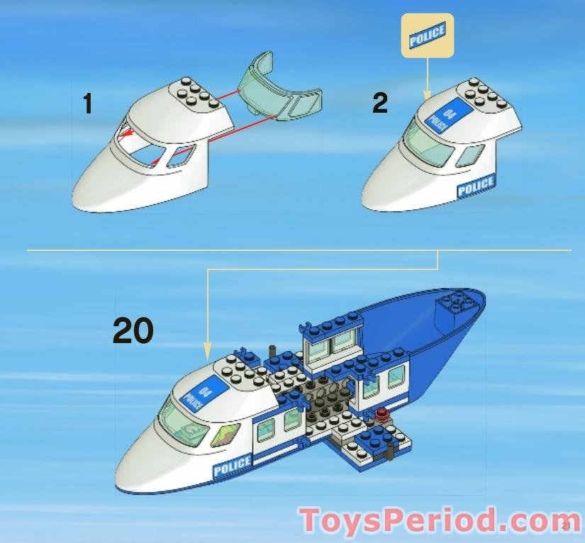 LEGO 3658 Police Helicopter Instructions and Parts List