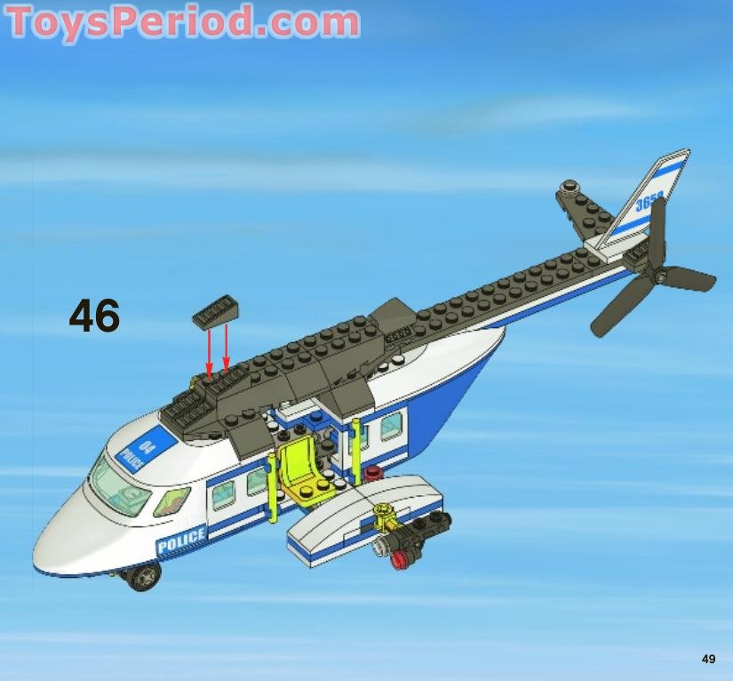 LEGO 3658 Police Helicopter Instructions and Parts List