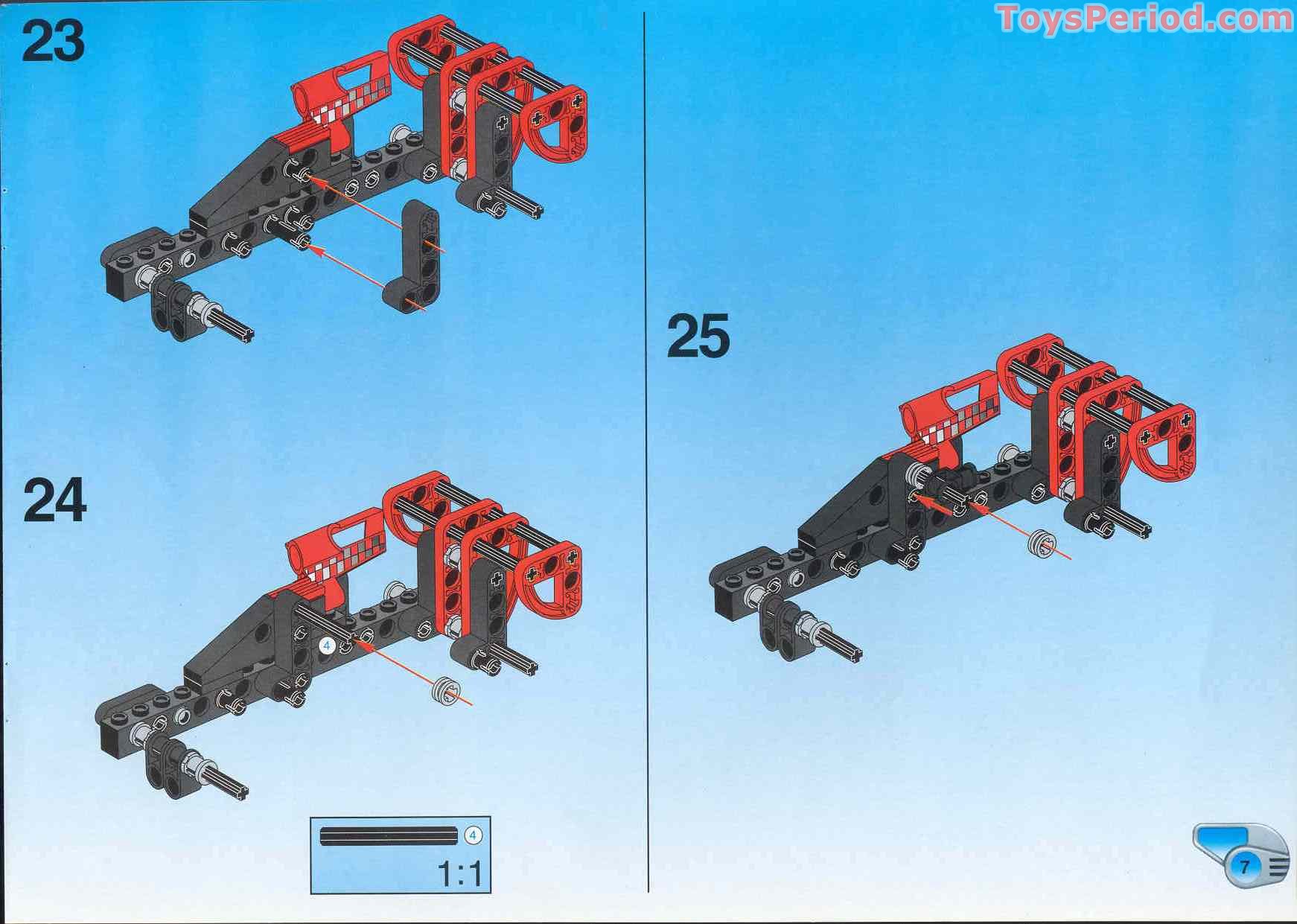 LEGO 8242 Slammer Turbo Instructions and Parts List