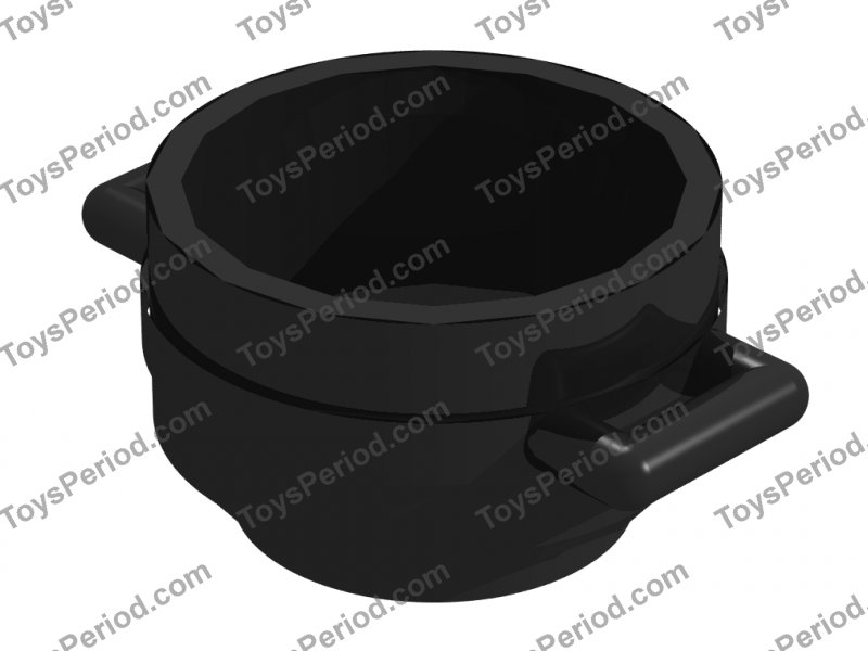 *NEW* 7 Pieces Lego Minifig Utensil BLACK POT CAULDRON 3x3x1.75 with HANDLES