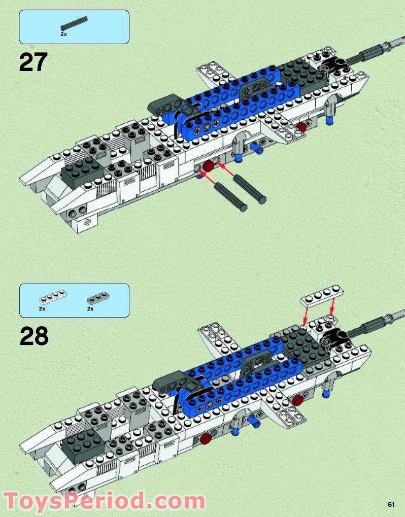 LEGO 75021 Republic Gunship Instructions and Parts List