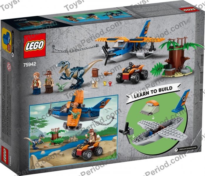 LEGO 75942 Velociraptor: Biplane Rescue Mission Set Parts List
