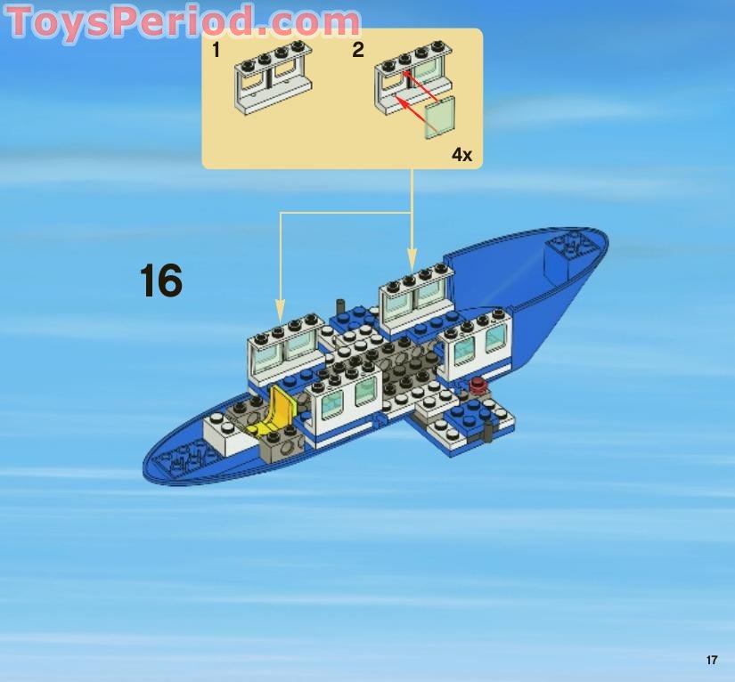 LEGO 3658 Police Helicopter Instructions and Parts List