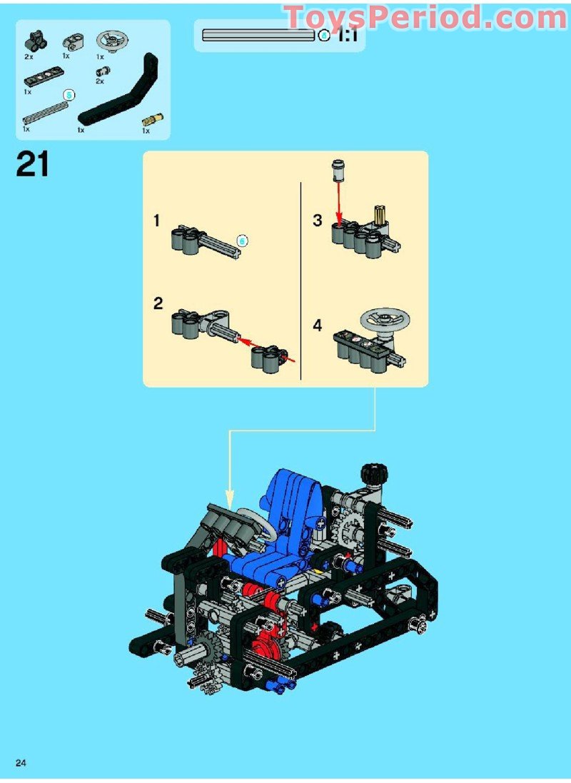 LEGO 8063 Tractor with Trailer Instructions and Parts List