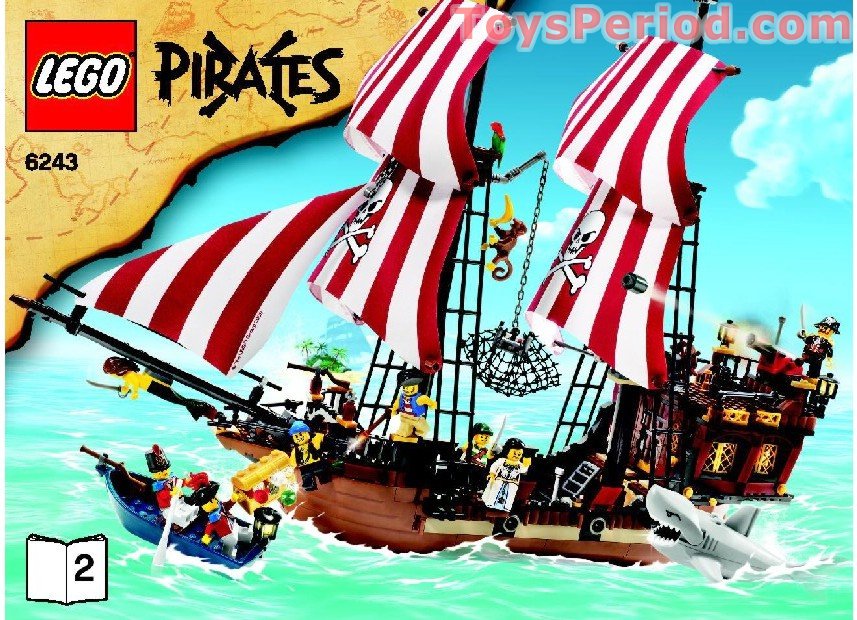 LEGO 6243 Brickbeard's Bounty Instructions and Parts List
