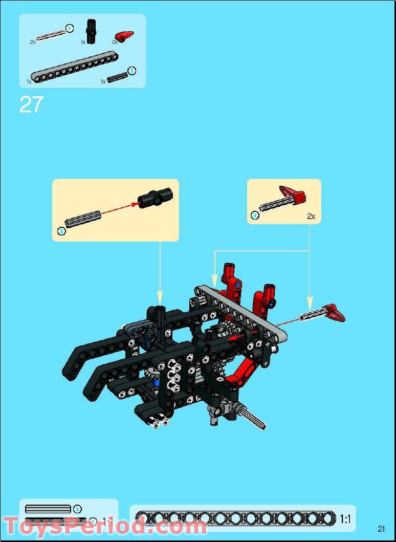 LEGO 8416 Forklift Instructions and Parts List