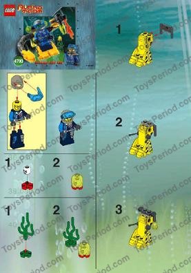 LEGO 4790 Alpha Team Robot Diver Instructions and Parts List