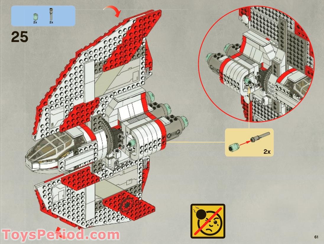 LEGO 7931 T-6 Jedi Shuttle Instructions and Parts List