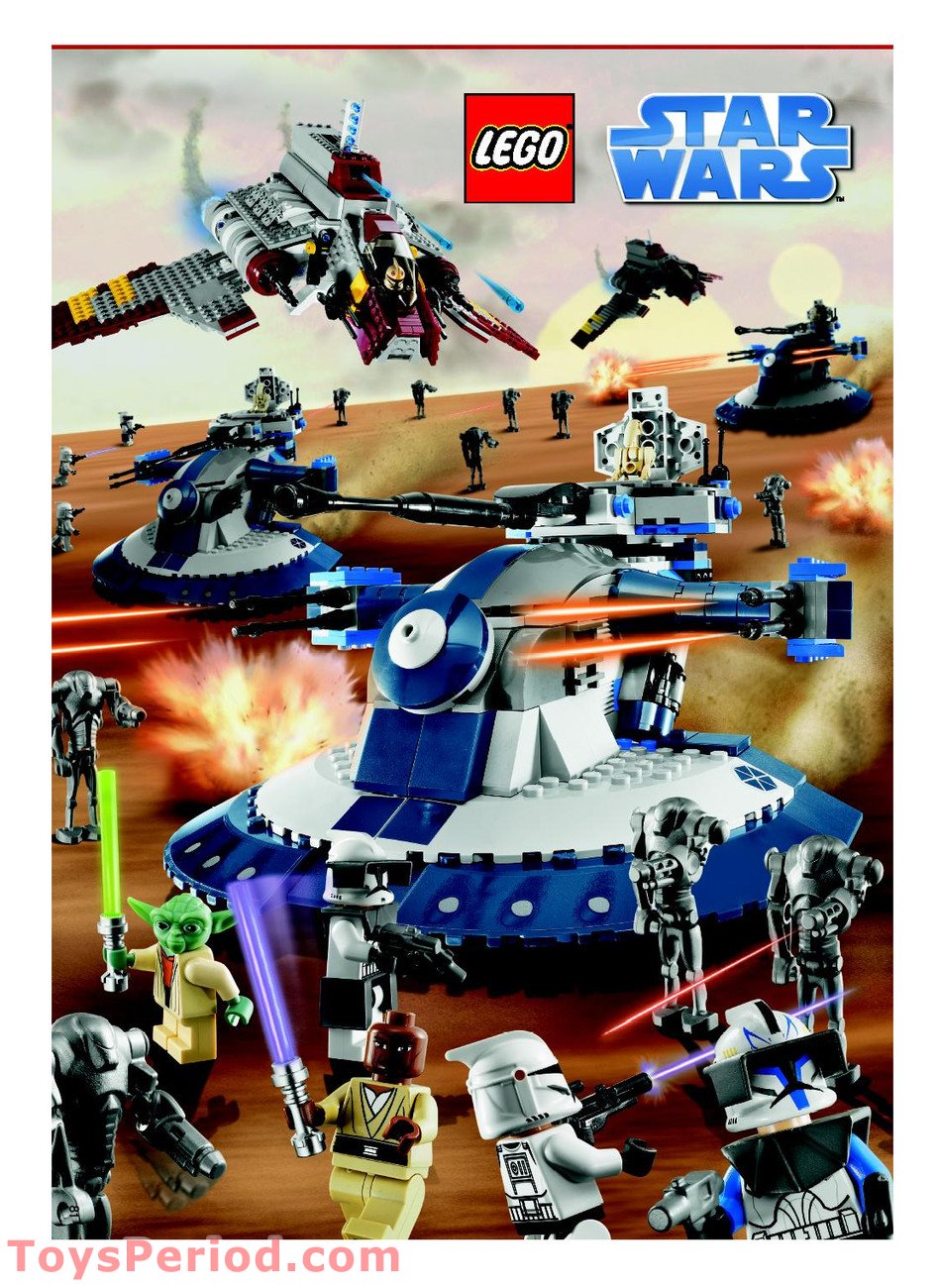 LEGO 10195 Republic Dropship with AT-OT Instructions and Parts List