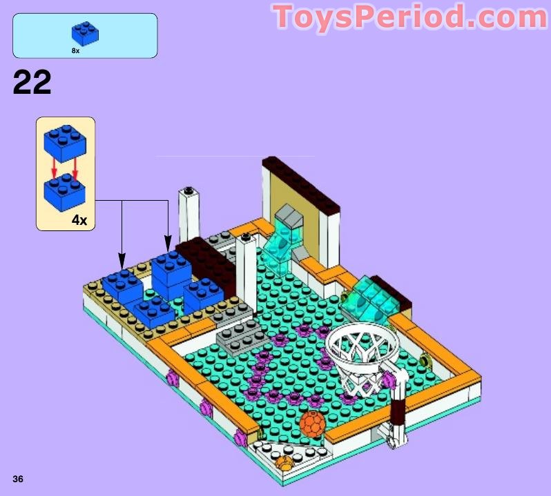 LEGO 41008 Heartlake City Pool Instructions and Parts List
