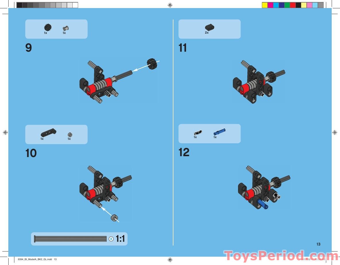 LEGO 9394 Jet Plane Instructions and Parts List
