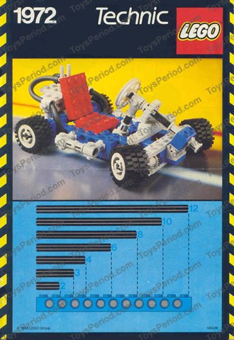 れご LEGO 1972 Go-Cart Instructions and Parts List