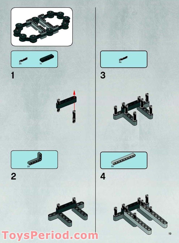 LEGO 7664 Tie Crawler Instructions and Parts List