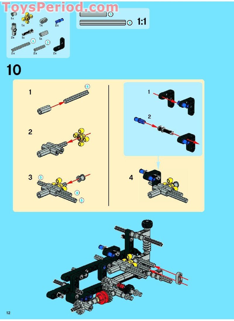 LEGO 8063 Tractor with Trailer Instructions and Parts List