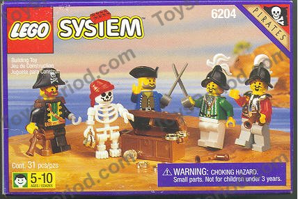 LEGO 6204 Buccaneers Set Parts List