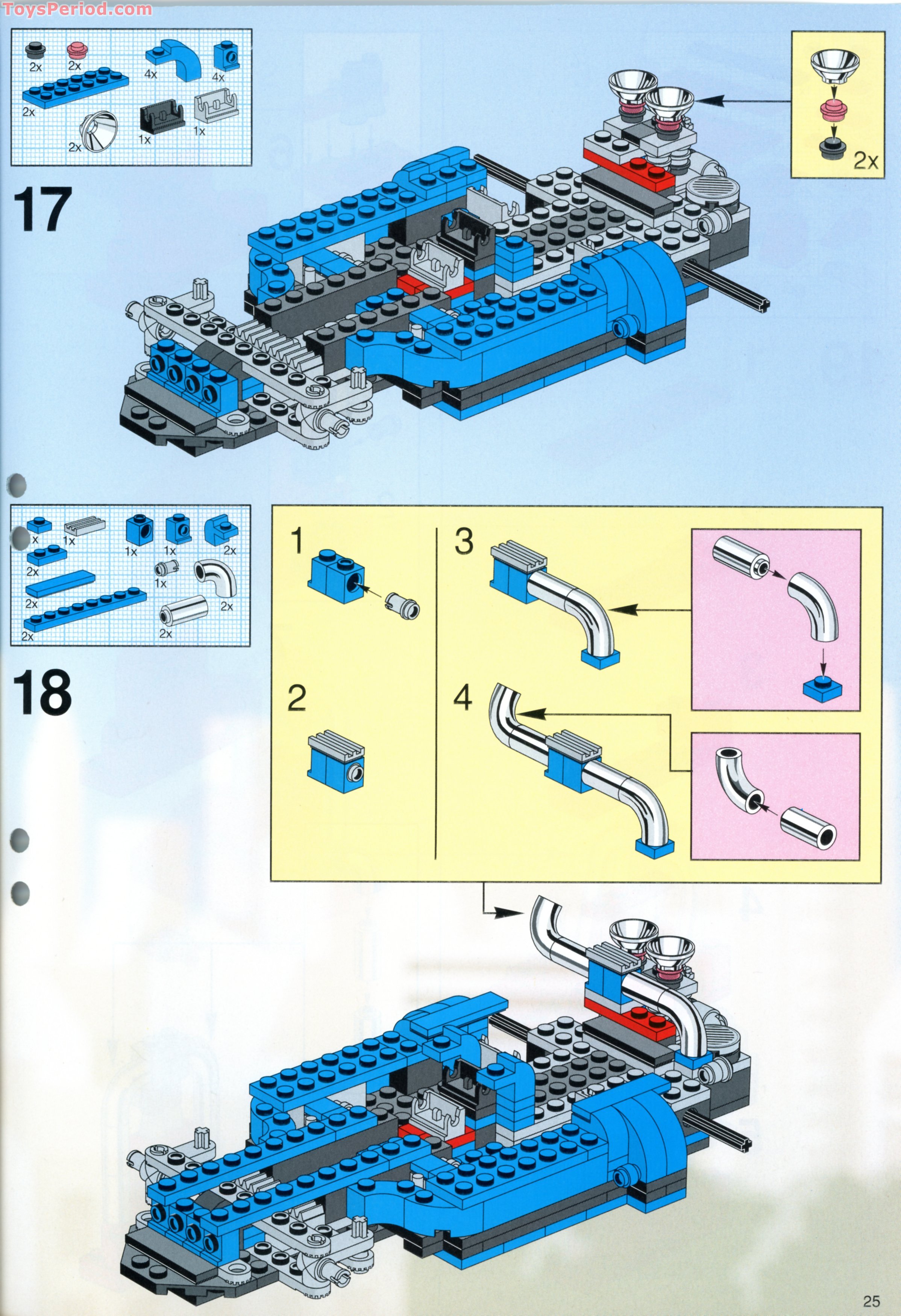 LEGO 5541 Blue Fury Hot Rod Instructions and Parts List