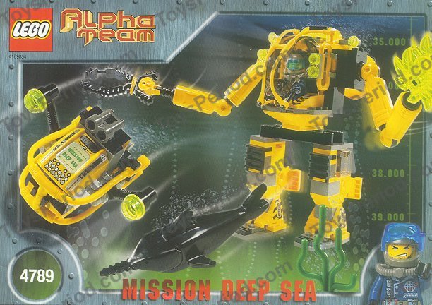 LEGO 4789 Alpha Team Aquatic Mech Set Parts List