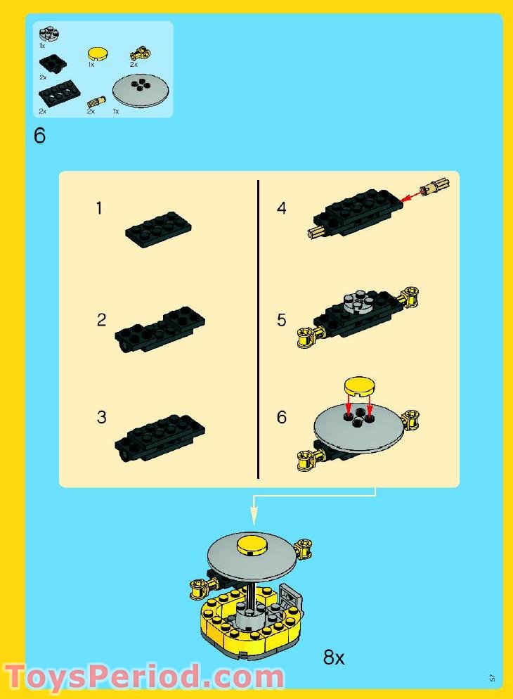 LEGO 4957 Ferris Wheel Instructions and Parts List